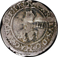 GREAT BRITAIN Charles I Silver 1644 3 PENCE Oxford Mint S-2994 (21 297)