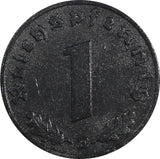 Germany-Third Reich Zinc 1942 E 1 Reichspfennig Muldenhütten WWII Issue KM97(2)