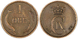 Denmark Christian IX Bronze 1902 CS 1 Øre KM# 792.2 (21 379)