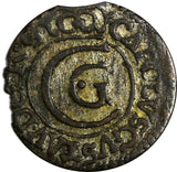 Swedish Livonia City of Riga Carl X Gustav Silver 1656 1 Solidus KM# 50 (18 612)