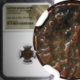 EASTERN ROMAN Theodosius I,AD 379-395 AE4 NUMMUS /VICTORY ANGEL NGC (555)