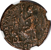 Roman Empire Constantine I AD 307-337 AE3 BI Nummus / Nude JUPITER NGC (210)