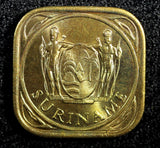 Suriname Nickel-Brass 1962 (u) Fish 5 Cents GEM BU KM# 12.1 (23 639)