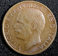 ITALY Vittorio Emanuele III Bronze 1931 R 10 Centesimi UNC KM# 60 (23 882)