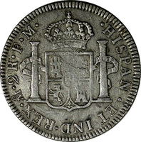 Mexico SPANISH COLONY Charles IV Silver 1789 FM 2 Reales 2 YEARS TYPE KM# 89 (7)