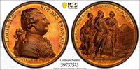 FRANCE Bronze Medal King Louis XVI Return to Paris 6th Oct 1789 PCGS SP64 TOP