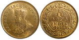 India-British George V Bronze 1928 (B) 1/12 Anna UNC KM# 509 (23 676)