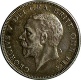 Great Britain George V Silver 1930 Florin 2 Shillings  Toning KM# 834