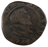 Liege Liard of Ernest of Bavaria (1581-1612) ND 1/2 Liard SCARCE TYPE  (10 551)