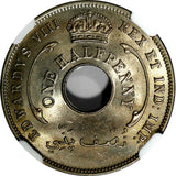 British West Africa Edward VIII 1936 1/2 Penny NGC MS65 GEM BU  KM# 15 (051)