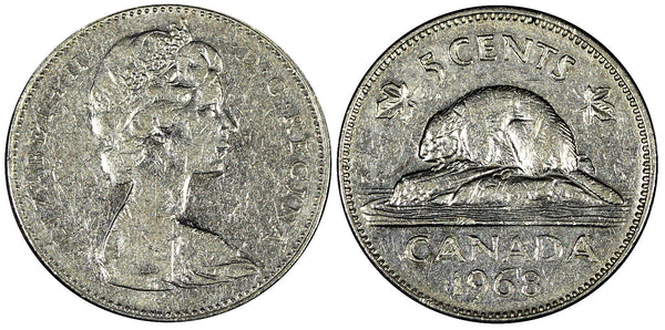 Canada Elizabeth II Nickel 1968 5 Cents KM# 60.1 (21 387)