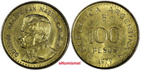 Argentina Aluminum-Bronze Jose de San Martín 1979 100 Pesos UNC KM# 85 (20 417)