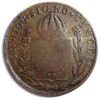 Brazil 1830 R 40 REIS Countermark on 80 Reis of Pedro I,KM#366.1 SCARCE KM#444.1