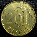 FINLAND Aluminum-Bronze 1982 K 20 Penniä 22mm UNC KM# 47 (23 539)