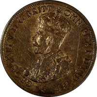 Australia George V Bronze 1919 1/2 Penny Sydney Mint aUNC KM# 22 (17 188)