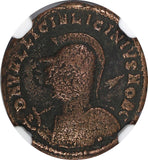 ROMAN Licinius II as CAESAR AD 317-324 BI NUMMUS /JUPITER w Victory EAGLE NGC(3)