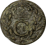 Sweden Carl XII (1697-1718) Silver 1716-LC 1 Ore Mintage-539,000   KM# 250b