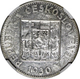 Czechoslovakia Silver 1930 10 Korun 30 mm NGC AU DETAILS KM# 15 (024)