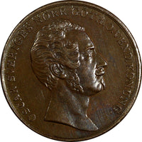 Sweden Oscar I Copper 1844 2/3 Skilling Mintage-266,000 aUNC KM# 658 (18 471)