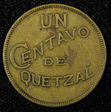 GUATEMALA Brass 1933 1 Centavo Royal British Mint  KM# 249 (22 825)