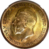 Great Britain George V 1932 1 Penny KEY DATE NGC MS66 BN TOP GRADED KM# 838 (25)