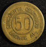 GUATEMALA Provisional Aluminium- Bronze 1922  50 Centavos KM# 232.1 (23 224)