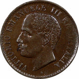 Italy Vittorio Emanuele III Bronze 1904 R 1 Centesimo XF/UNC Condition KM# 35(6)