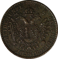 Austria Franz Joseph I Copper 1851 A 1/2 Kreuzer Vienna Mint KM# 2181 (20 500)