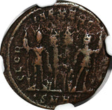 ROMAN CONSTANTIUS II as Caesar AD 337-361 AE3/4 Nummus /Two soldiers NGC (249)