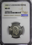 Denmark Frederik IX 1969 CS 1 Krone NGC MS65 GEM BU COIN KM# 851.1 (058)