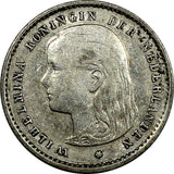 Netherlands Wilhelmina I Silver 1897 10 Cents Last Year for Type KM# 116 ( 602)