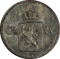 Norway Carl XV Silver 1868 3 Skilling with Rosettes KM# 330.1 (20 705)