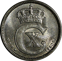 Denmark Christian X  1920 HCN; GJ 10 Ore UNC KM# 818.2a (15015)