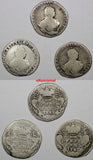 RUSSIA ELIZABETH Silver LOT OF 3 COINS 1748 10 Kopeks,Grivennik  C# 16a (9786)