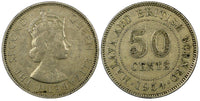 Malaya & British Borneo Elizabeth II Copper-Nickel 1954 50 Cents KM# 4.1 (561)