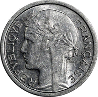 FRANCE Aluminum 1948 B 1 Franc 23mm SCARCE DATE KM# 885a.2 (13 591)