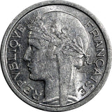 FRANCE Aluminum 1948 B 1 Franc 23mm SCARCE DATE KM# 885a.2 (13 591)