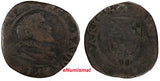Liege Liard of Ernest of Bavaria (1581-1612) ND 1/2 Liard SCARCE TYPE  (10 551)