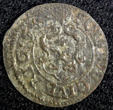 Riga CARL X of Sweden Silver 1658 Solidus,Schilling SCARCE KM# 50 (23 108)