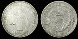 GUATEMALA Silver 1944 10 Centavos Guatemala City Mint KM# 239.1 (22 841)