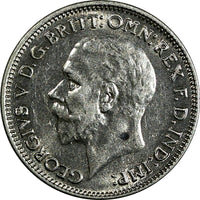 GREAT BRITAIN George V Silver 1935 6 Pence aUNC/UNC  KM# 832 (17 316)