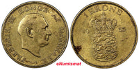 Denmark Aluminum-Bronze  1953 N  1 Krone Mintage 573,000 KM# 837.1 (4030)