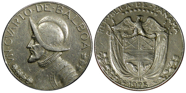 Panama 1975 1/4 Balboa Vasco Núñez de Balboa KM# 11.2a (21 967)
