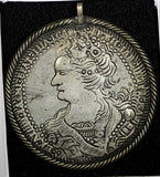 RUSSIA Catherine I (1725 - 1727)  Silver Ruble 1726 "Dukach". 46mm Jewelry (21)