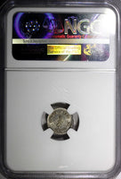 MEXICO Silver 1847 S.L.Pi 1/4 Real NGC MS61 San Luis Potosí TOP GRADE KM368.7(4)