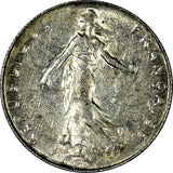 FRANCE Silver 1918 50 Centimes KM# 854 (20 258)