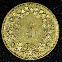 Switzerland Aluminum-Bronze 1995 B 5 Rappen UNC KM# 26c (22 852)