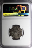 BELGIUM Hainault. Margaret (1244-80) Demi-Gros Cavalier NGC AU DETAILS SCARCE(6)