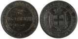 Italian States TUSCANY 1859  2 Centesimi  Provisional Government  C# 82 (19 276)