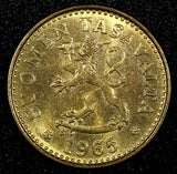 Finland  Aluminum-Bronze 1965 10 Penniä Choice UNC KM# 46 (23 986)